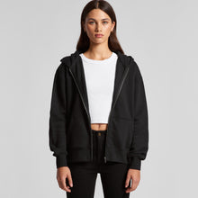 Load image into Gallery viewer, Eve - WOMENS Relax Zip Hood - Black