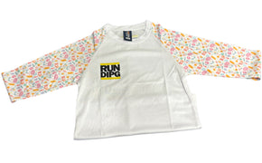 Kid long sleeve baseball style shirt